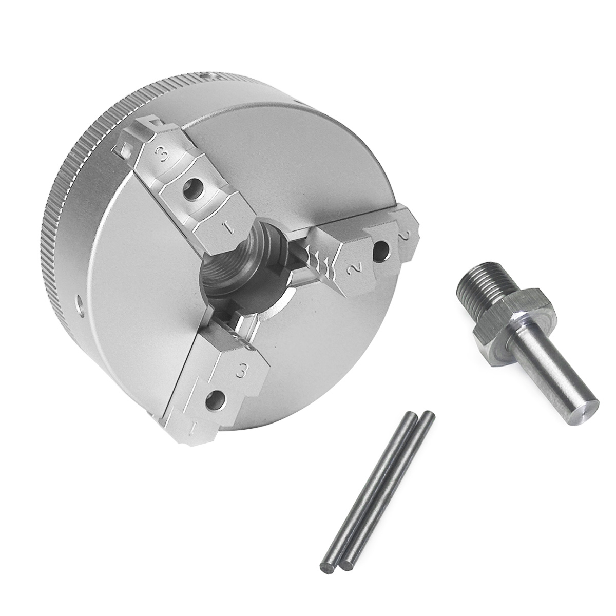 Woodworking Lathe Chuck - Chuck Bubut 3-Cakar 50mm Self-Centering dengan