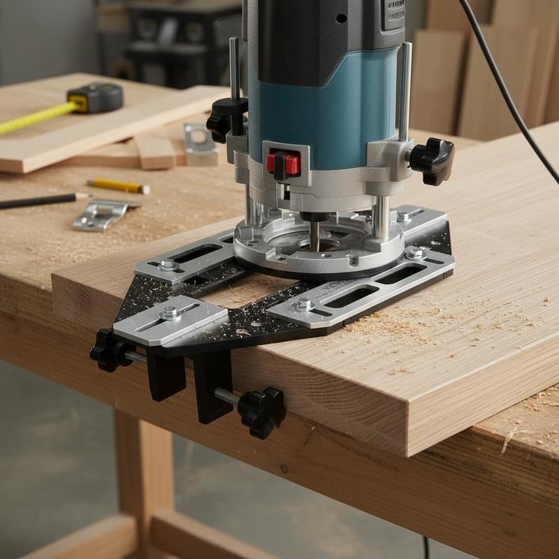 Woodworking Tools - Templat Mortise Paduan Aluminium 13x6 Inci