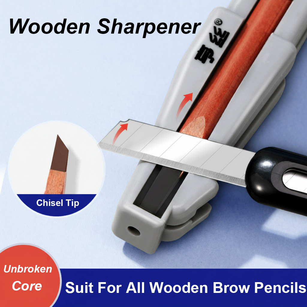 Woodworking Tools - Pengasah Pensil Alis Kayu untuk Ujung