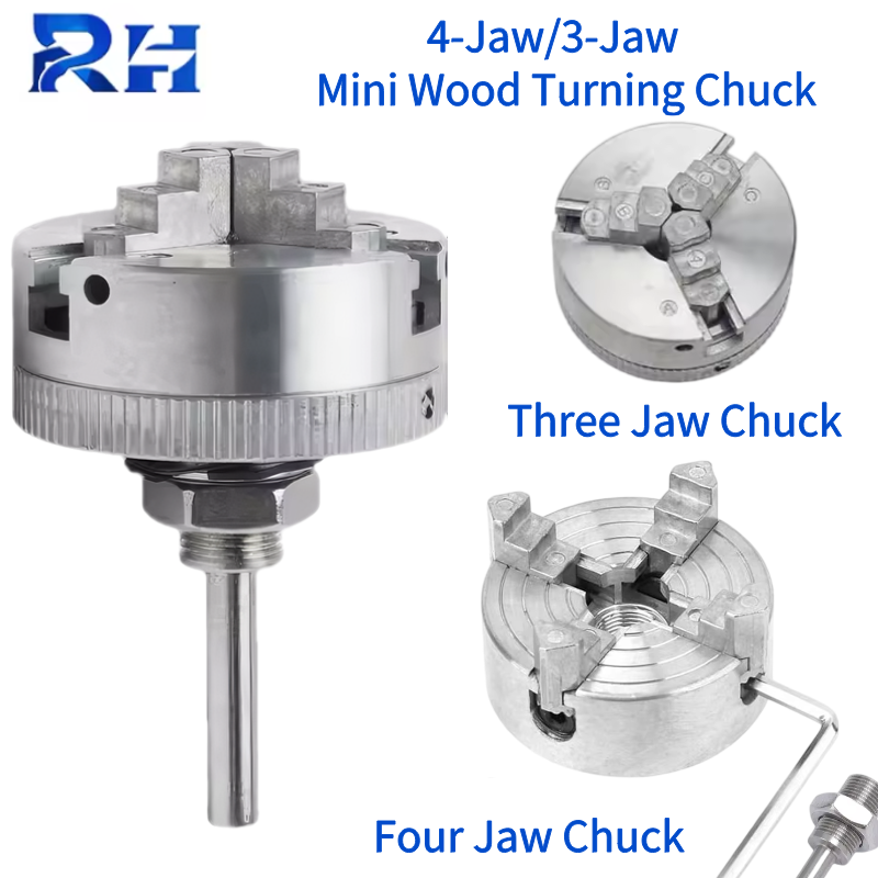 Woodworking Lathe Chuck - Chuck Mini dari Paduan Seng 3-Jaw