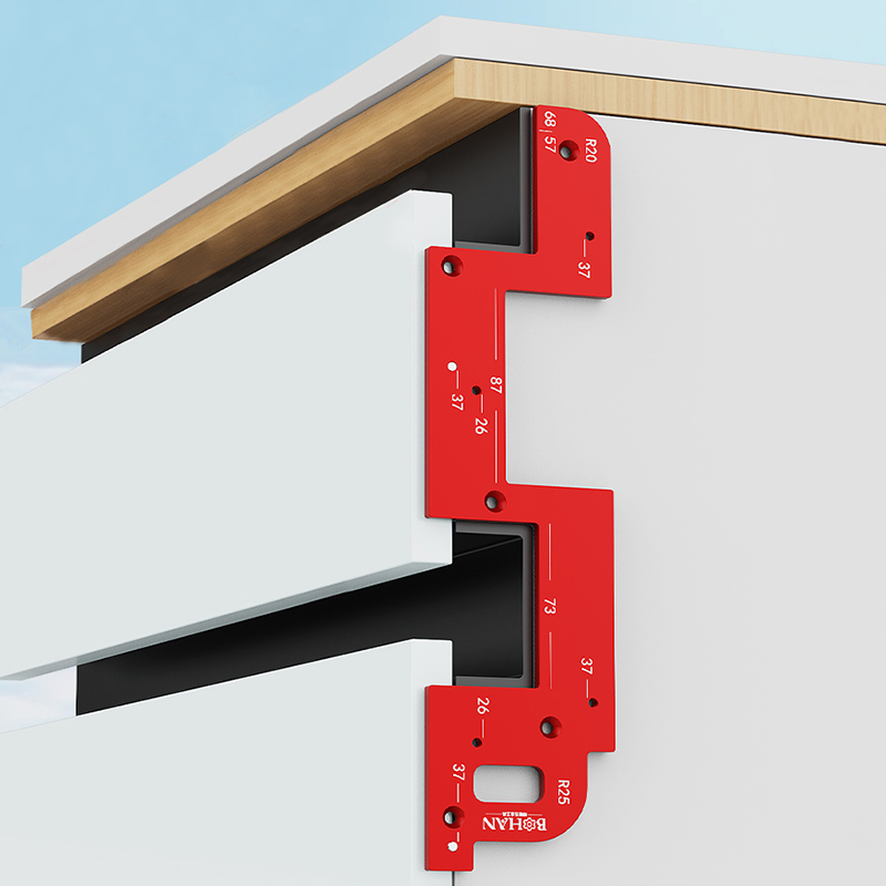 Woodworking Design Software - Templat penempatan Slot pegangan tak terlihat,
