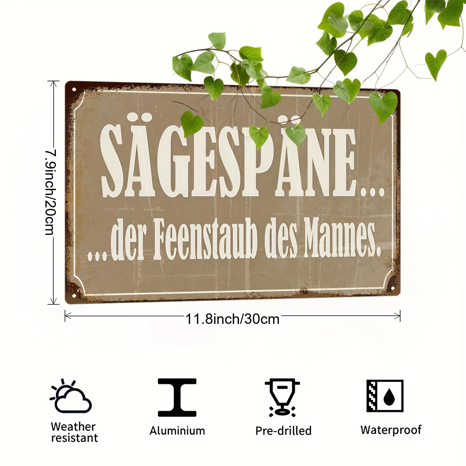 Papan Logam Vintage 