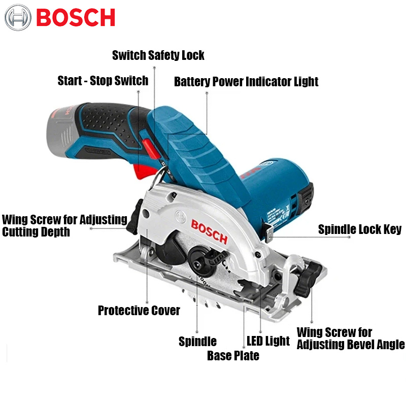 BOSCH GKS 12V-LI Gergaji Listr - Woodworking Saw ulasan dan harga
