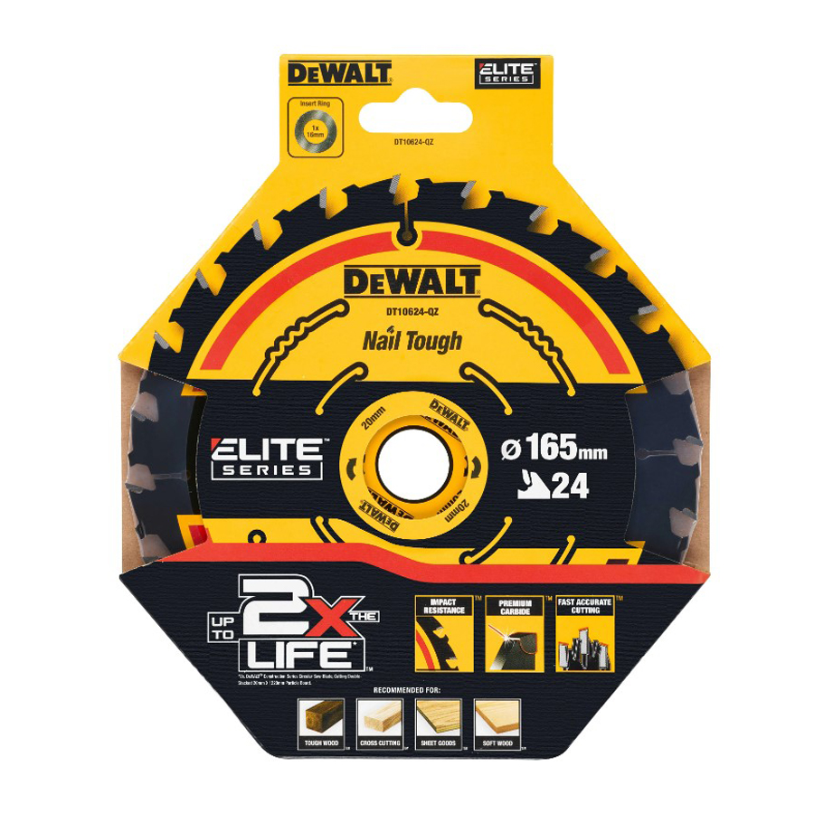 DEWALT DT10624-QZ 1/3 Buah 24T - Woodworking Saw ulasan dan harga