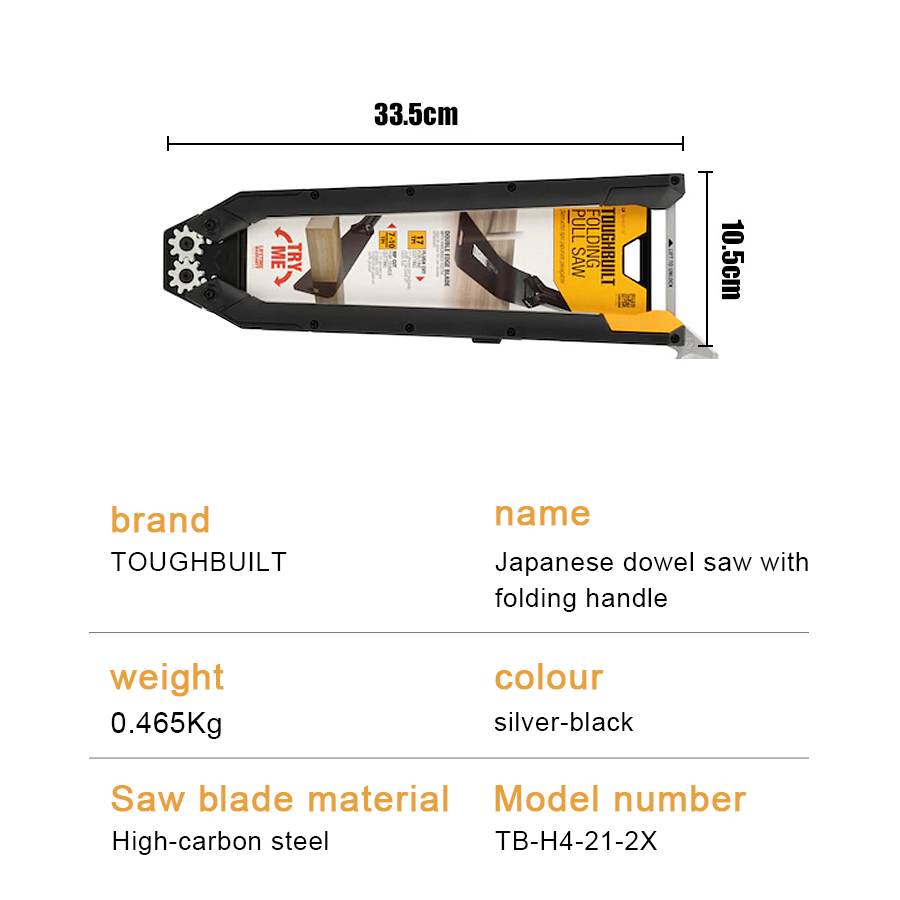 TOUGHBUILT TB-H4-21-2X Gergaji - Japanese Pull Saw ulasan dan harga